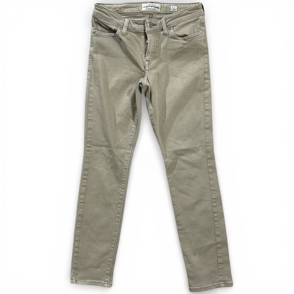 Lucky Brand Women's Beige Skinny Jeans Size 2 / 26 Stretch Classic Fit Denim